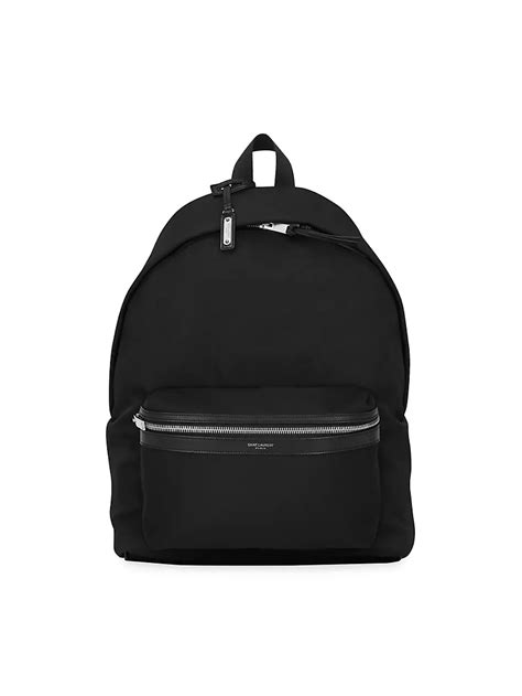 ysl city backpack in nylon canvas and leather|ysl city backpack.